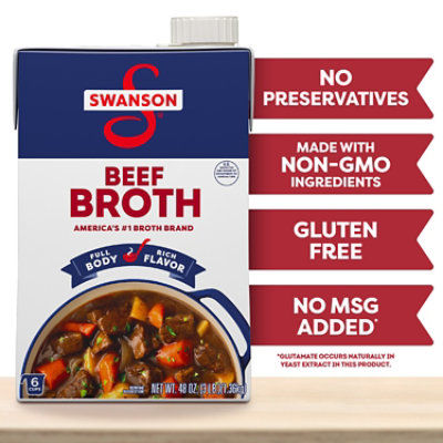 Swanson 100% Natural Beef Broth - 48 Oz - Image 3