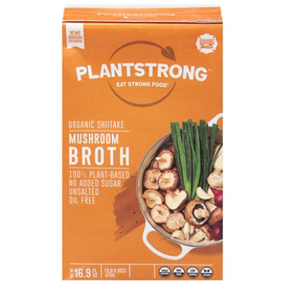 Plantstrong Organic Shiitake Mushroom Broth - 16.9 Oz - Image 1