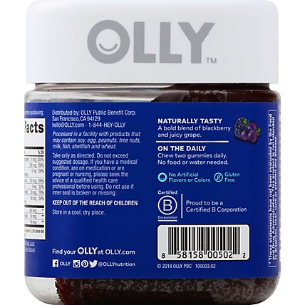 OLLY Mens Multi Gummies Blackberry Blitz - 90 Count - Image 4