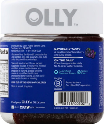 OLLY Mens Multi Gummies Blackberry Blitz - 90 Count - Image 4