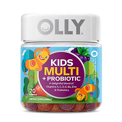OLLY Kids Multi + Probiotic Gummies Berry - 70 Count - Image 2