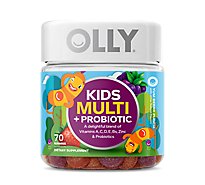 OLLY Kids Multi + Probiotic Gummies Berry - 70 Count