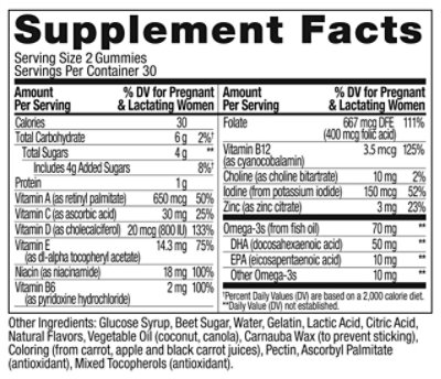 OLLY Essential Prenatal Multi Gummies Sweet Citrus - 60 Count - Image 3