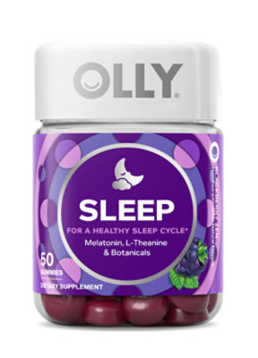 OLLY Sleep Gummies Blackberry Zen - 50 Count