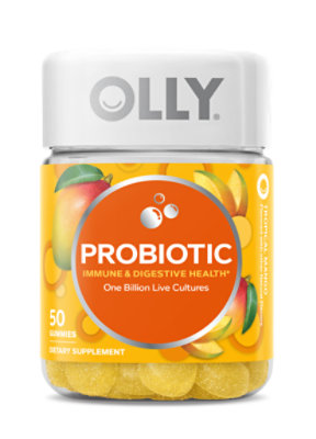 OLLY Probiotic Gummies Tropical Mango - 50 Count