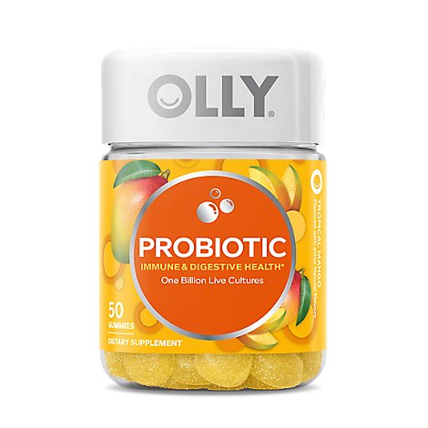 OLLY Probiotic Gummies Tropical Mango - 50 Count