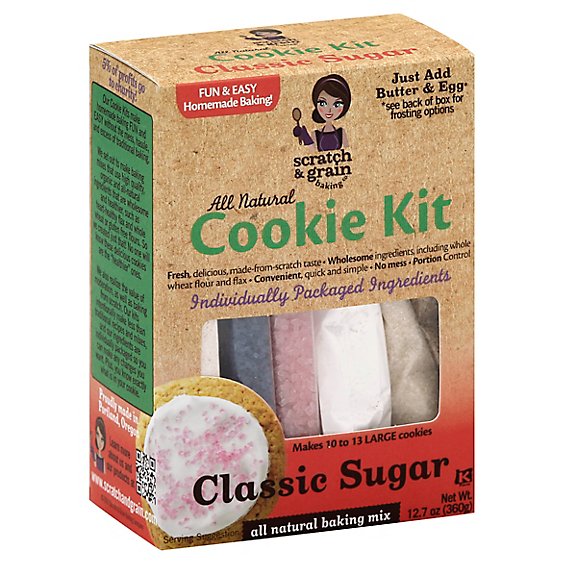 Scratch & Grain Baking Kit Cookie All Natural Classic Sugar - 12.7 Oz