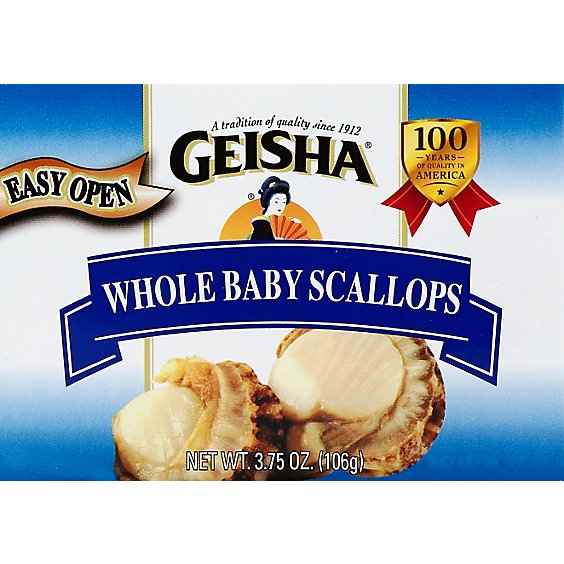 Geisha Scallops Whole Baby - 3.75 Oz