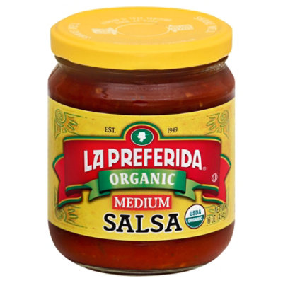 La Preferida Organic Salsa Medium Jar - 16 Oz - Image 1