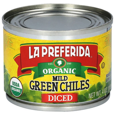 La Preferida Organic Green Chiles Diced Mild Can - 4 Oz - Image 2