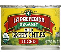 La Preferida Organic Green Chiles Diced Mild Can - 4 Oz