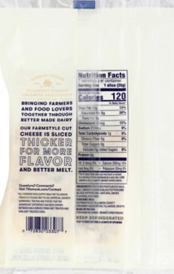 Tillamook Farmstyle Thick Cut Smoked Black Pepper Cheese Slices 7 Count - 7 Oz - Image 7