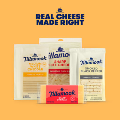 Tillamook Farmstyle Thick Cut Smoked Black Pepper Cheese Slices 7 Count - 7 Oz - Image 3