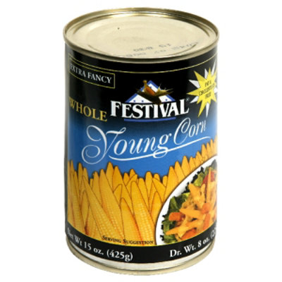 FESTIVAL Corn Young Whole - 15 Oz - Image 1