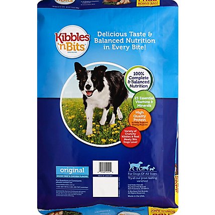 Kibbles N Bits Dog Food Original Savory Beef & Chicken Flavor For All Dogs Bonus Bag - 17.6 Lb - Image 3