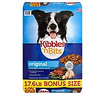 Kibbles N Bits Dog Food Original Savory Beef & Chicken Flavor For All Dogs Bonus Bag - 17.6 Lb