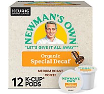 Newmans Own Organics Coffee K Cup Pods Medium Roast Newmans Special Decaf - 12-0.31 Oz