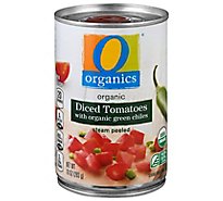 O Organics Organic Tomatoes Diced In Water With Organic Green Chiles - 10 Oz