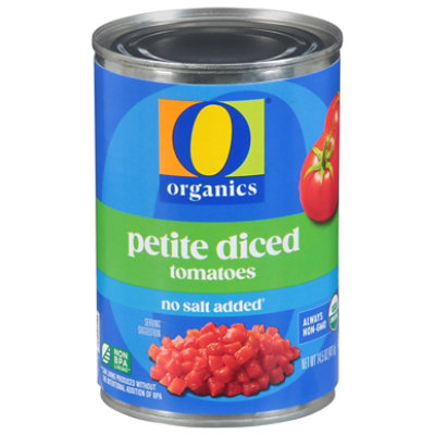 O Organics Organic Tomatoes Diced Petite In Tomato Juice No Salt Added - 14.5 Oz