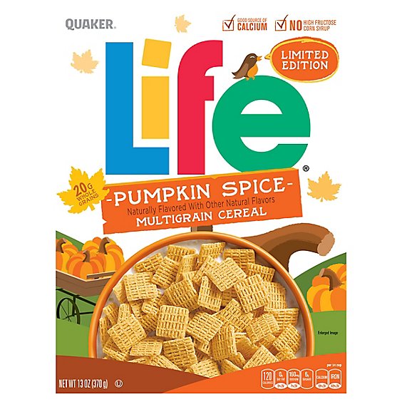 Quaker Life Cereal Multigrain Pumpkin Spice Limited Edition - 13 Oz