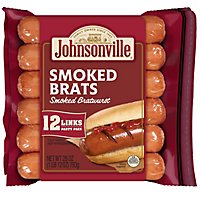 Johnsonville Brats Smoked Bratwurst Fully Cooked Family Pack 12 Links - 28 Oz - Image 1