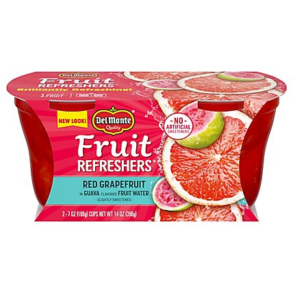 Del Monte Fruit Refreshers Red Grapefruit in Guava Fruit Water Cups - 2-7 Oz - Image 2