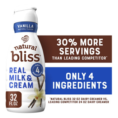 Coffee mate Natural Bliss Real Milk & Cream Vanilla Flavored Coffee Creamer - 32 Fl. Oz. - Image 1