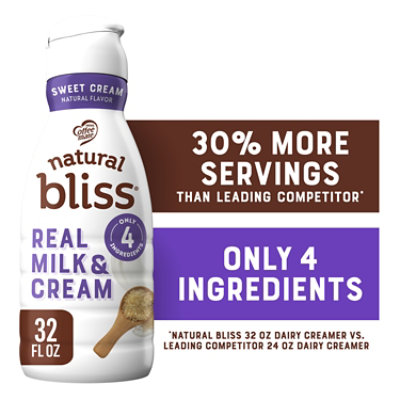 Coffee mate Natural Bliss Real Milk And Cream Sweet Cream Flavored Coffee Creamer - 32. Fl. Oz. - Image 1