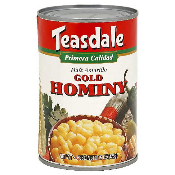 Teasdale Hominy Gold Can - 15 Oz