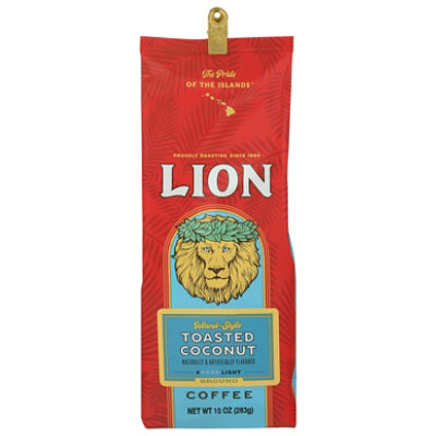 Lion Coffee Auto Drip Grind Light Medium Roast Toasted Coconut - 10 Oz - Image 3