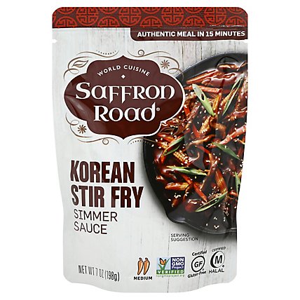 Saffron Road Simmer Sauce Halal Korean Stir Fry Medium Heat - 7 Oz - Image 3