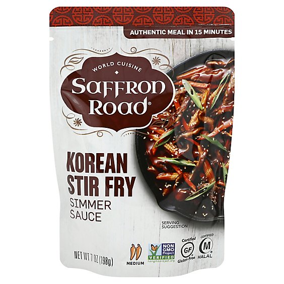 Saffron Road Simmer Sauce Halal Korean Stir Fry Medium Heat - 7 Oz