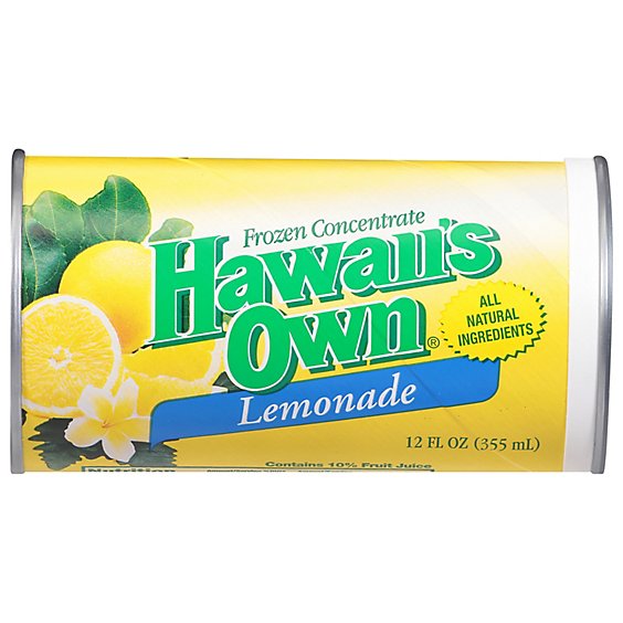 Hawaiis Own Juice Frozen Concentrate Lemonade - 12 Fl. Oz.