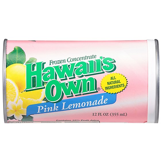 Hawaiis Own Juice Frozen Concentrate Pink Lemonade - 12 Fl. Oz.