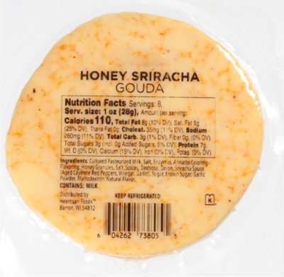 Red Apple Cheese Cheese Gouda Gluten Free Honey Sriracha - 8 Oz - Image 6