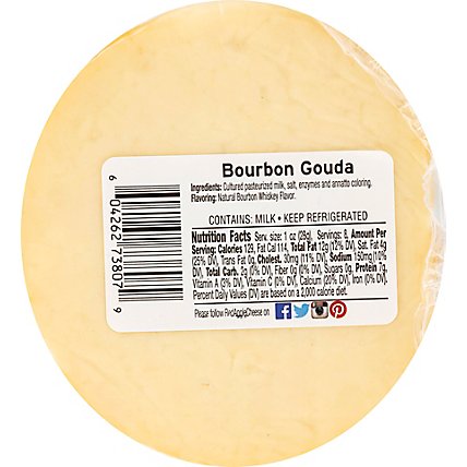 Red Apple Cheese Cheese Gouda Hickory Smoked Bourbon - 8 Oz - Image 5