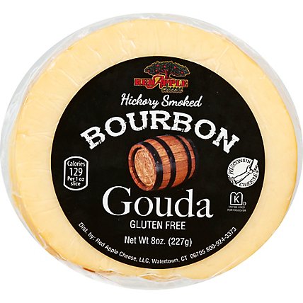 Red Apple Cheese Cheese Gouda Hickory Smoked Bourbon - 8 Oz - Image 2