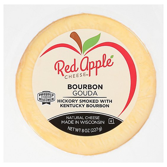 Red Apple Cheese Cheese Gouda Hickory Smoked Bourbon - 8 Oz