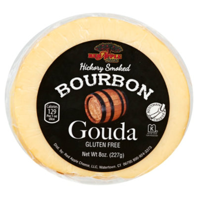Red Apple Cheese Cheese Gouda Hickory Smoked Bourbon - 8 Oz