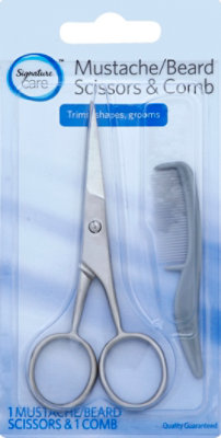 Signature Select/Care Scissor & Comb Mustache & Beard Pack - Each - Image 2