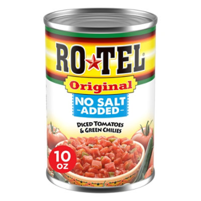 RO-TEL Original No Salt Added Diced Tomatoes And Green Chilies - 10 Oz