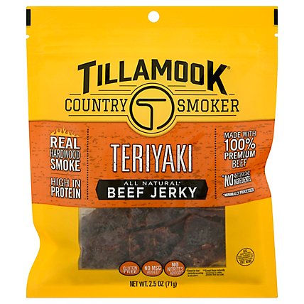 Tillamook Country Smoker Simply Crafted Beef Jerky Teriyaki - 2.5 Oz - Image 1
