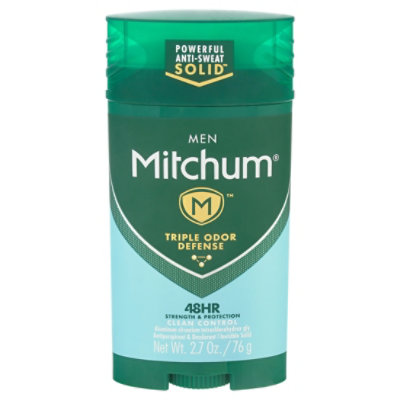 Mitchum Anti-Perspirant & Deodorant For Men Invisible Solid Advanced Clean Control - 2.7 Oz