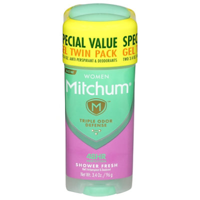 Mitchum Anti-Perspirant & Deodorant For Women Gel Shower Fresh Twin Pack - 2-3.4 Oz - Image 3