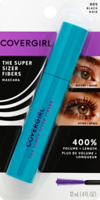 COVERGIRL Super Sizer Fiber Mascara Black 805 - 0.4 Oz - Image 2