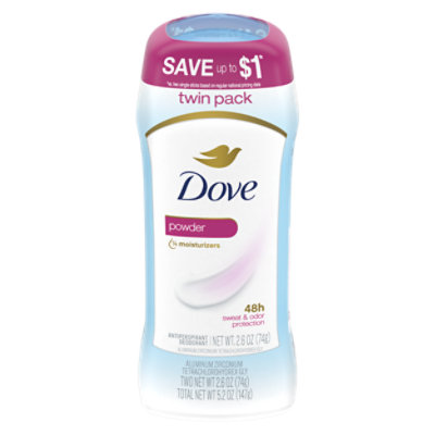 Dove Invisible Solid Powder Antiperspirant Deodorant Stick Twin Pack - 2-2.6 Oz - Image 4