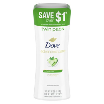 Dove Advanced Care Cool Essentials Antiperspirant Deodorant Stick - 2-2.6 Oz - Image 3