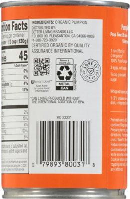 O Organics Canned Pumpkin - 15 Oz - Image 5