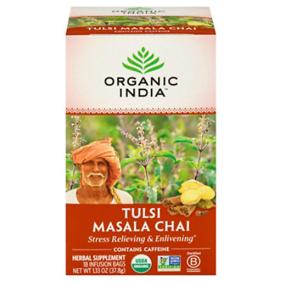 Organic India Tulsi Tea Organic Caffeine Free Masala Chai 18 Count - 1.33 Oz - Image 3