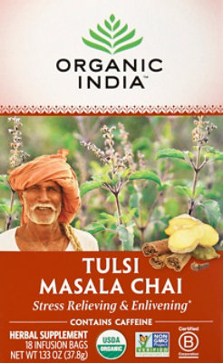 Organic India Tulsi Tea Organic Caffeine Free Masala Chai 18 Count - 1.33 Oz - Image 2